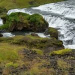 Water Going Down Hills From Iceland Mountains