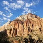 The Beautiful Sandstone Cliffs Of Zion National Park, Utah.